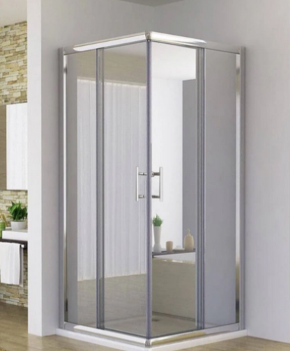 Hudson Corner Entry Shower Enclosure with Double Door (39 x 39 inches)